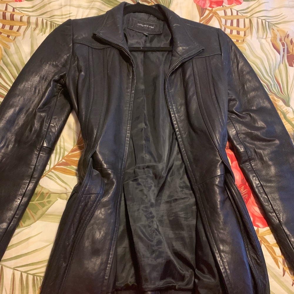 Jones New York leather coat